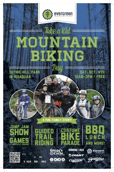 Take a Kid Mountain Biking Day is Saturday October 4th 2014!